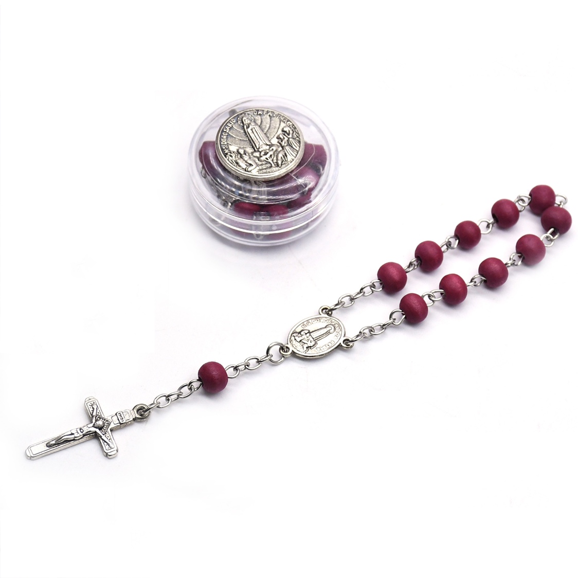 With Box Fatima Beads Beads Rosary Cross Bracelet Bracelet Bracelet Prayer
A Pearl Rosary Bracelet