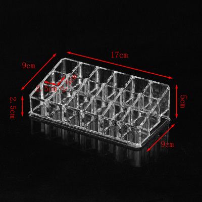 Thickened 18-compartment cosmetics display stand, storage box, mascara storage stand, nail polish stand, lipstick stand, factory direct sales Specification image