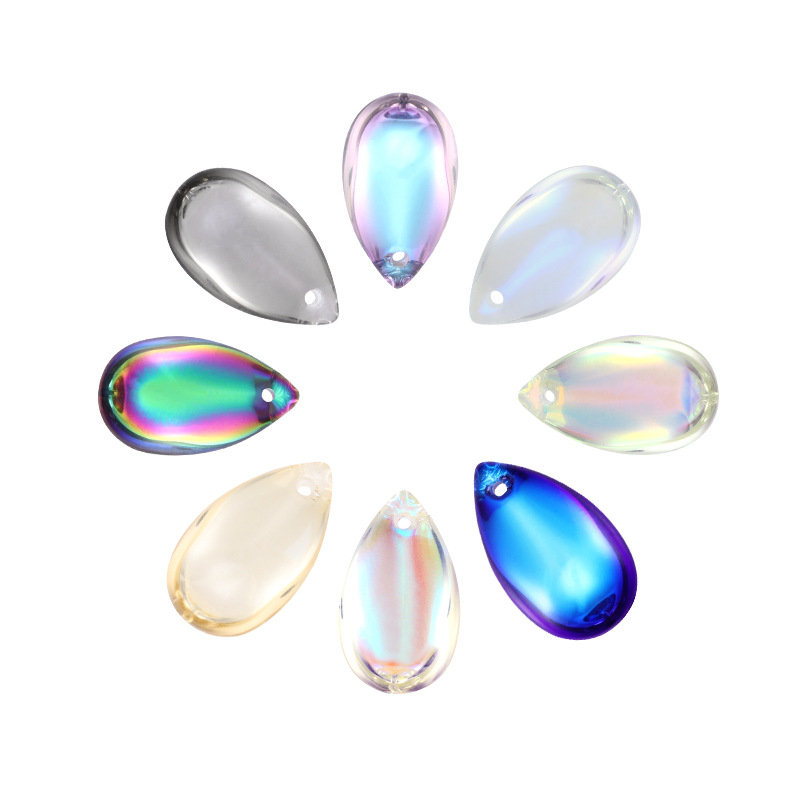 厂家直销素面水滴单孔吊坠K9钻项链毛衣链配件diy玻璃耳饰品配件详情图6