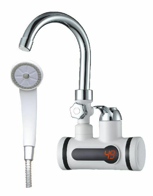 Electric hot water faucet shower head set, digital display three-second hot water faucet shower head, kitchen water heater detail image 1