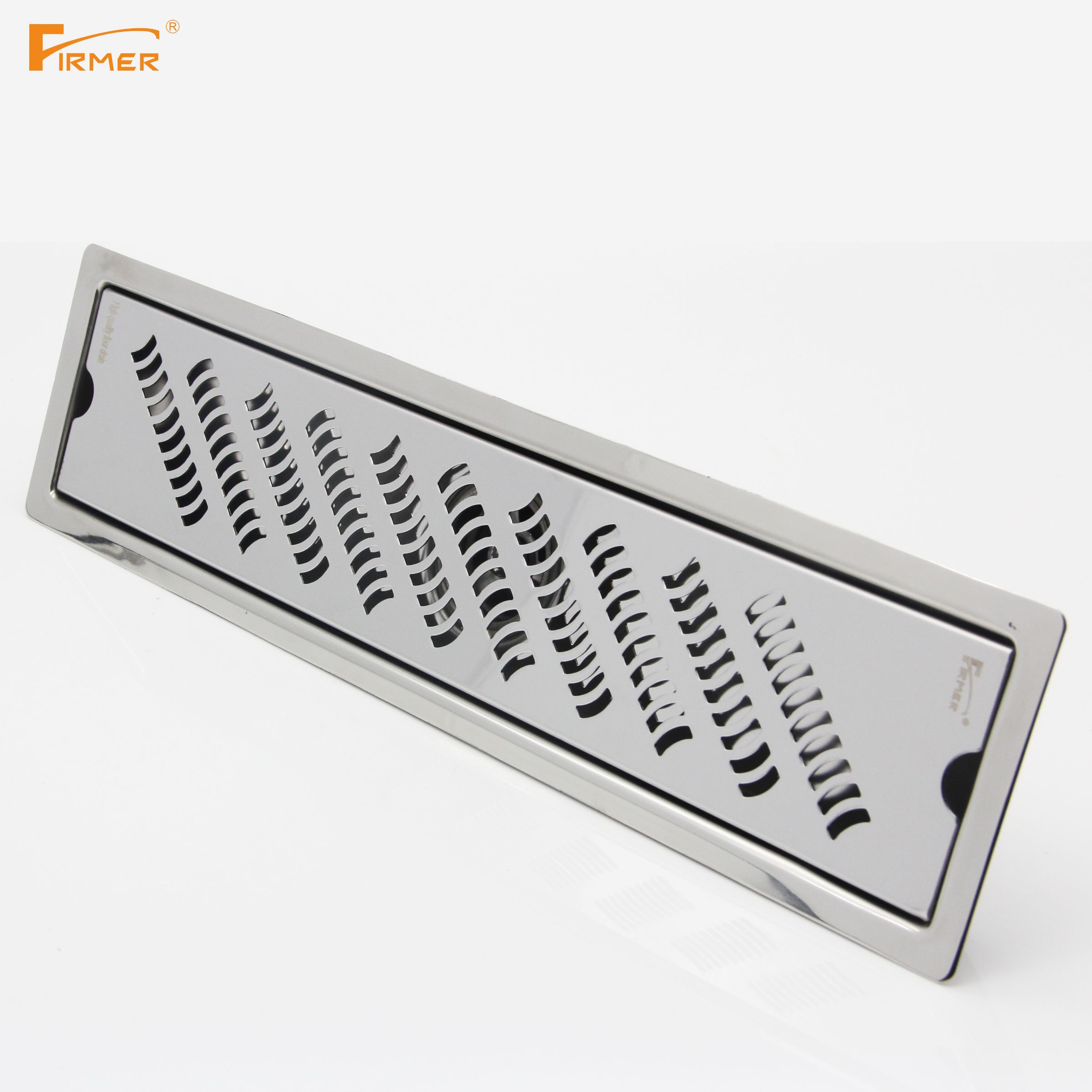 FIRMER 304 stainless steel light extended odor-proof floor drain 40cm rectangular invisible floor drain full figure