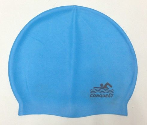 Silicone swimming cap protective cap SC01 swimming cap light blue