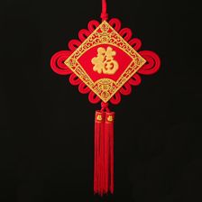福字挂件中国结编织线节日礼品客厅大小号装饰镂空扇形