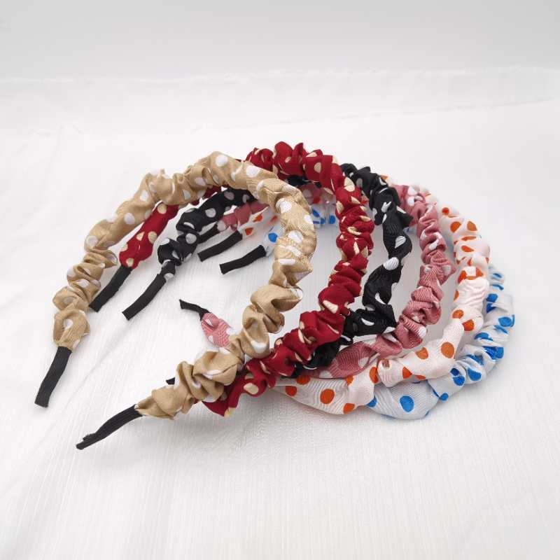 Polka-dot single thin headband