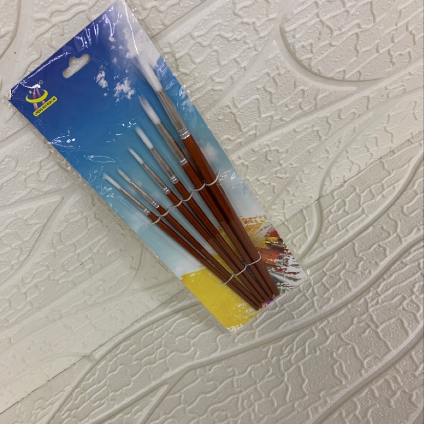 6 pointed brushes, watercolor paint pens, special brushes for children