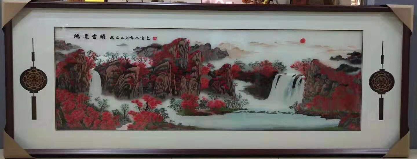 品绣天祥88X128cm鸿运当头苏绣装饰画详情图1