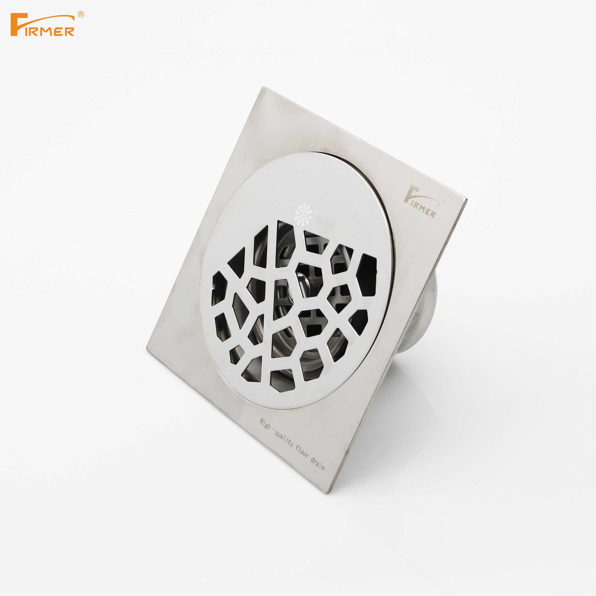 Firmer's New Stainless Steel Anti-Odor Floor Drain With Mirror Polishing, Suitable For Bathroom, Kitchen And Balcony Drainage Specification drawing