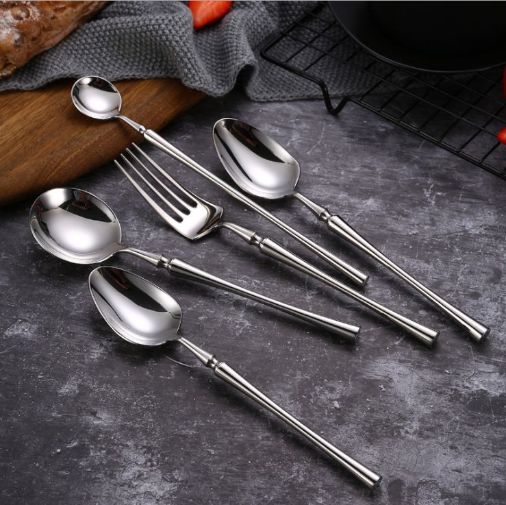 304 stainless steel tableware creative small waist knives, forks, spoons western tableware set Nordic western steak knives and forks thumbnail