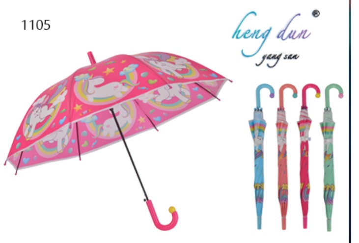 50 cm 8-bone EVA unicorn children's umbrella in mixed colors details Picture