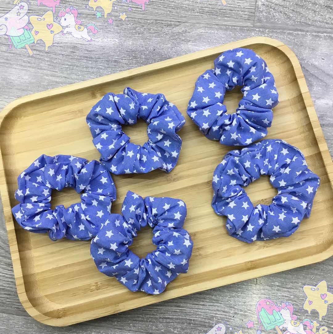 韩版牛仔密五星时尚大肠圈产品图