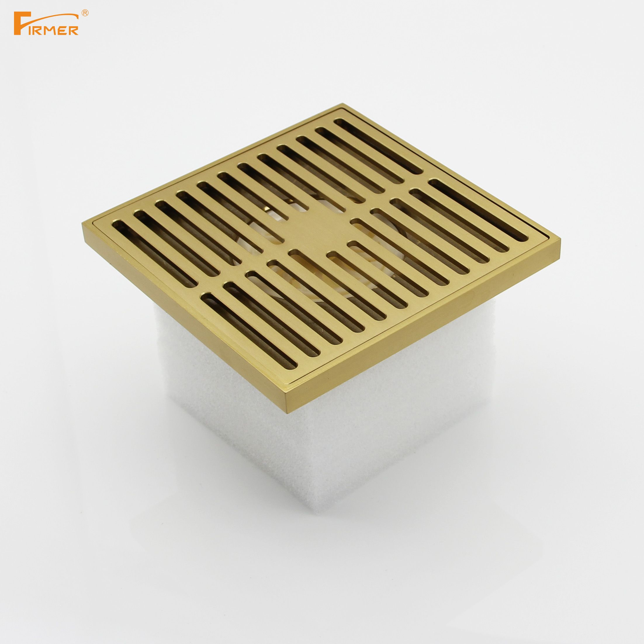FIRMER all copper brushed golden floor drain European style antique deodorant deodorant drainage floor drain Application Scenario