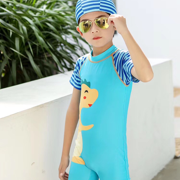 Children's one-piece bathing suit dinosaur thumbnail
