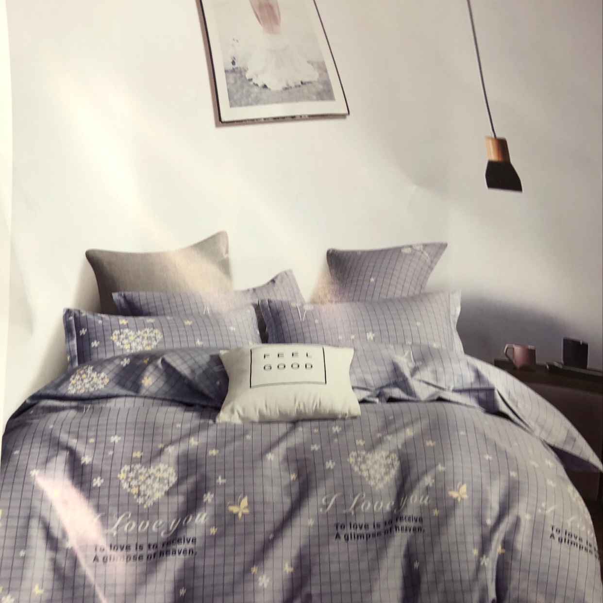 恋青春灰色柔光棉