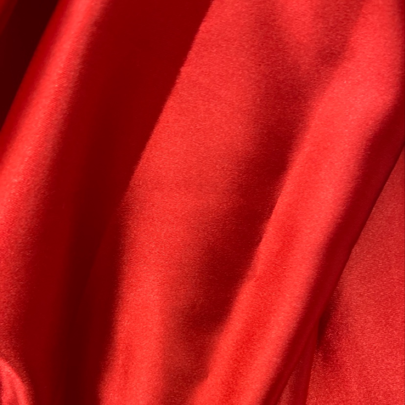Red elastic satin fabric for clothing, headwear, accessories and handicrafts