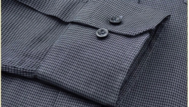 Spring and autumn men's long-sleeved plus-size shirts, plump loose striped shirts Item Picture