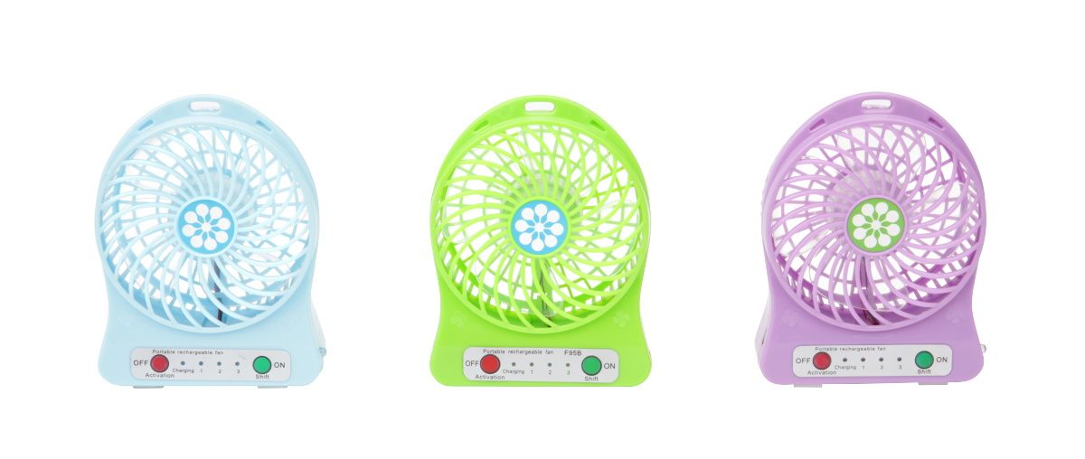 Hongjian Banana USB charging small fan brushless copper motor 1200mAh detail image 3