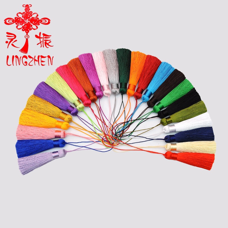 8Cm Polyester Short Fat Tassel Hanging Tassel Ancient Han Clothing Pressure Flaperon Specification drawing