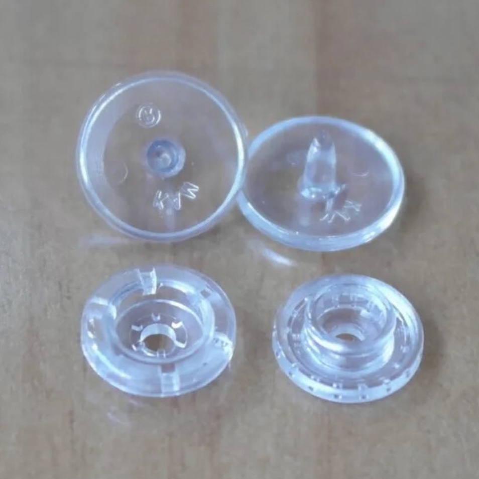 Plastic fully transparent four-piece buckle, snap button, file bag buckle, children's buckle, racket buckle