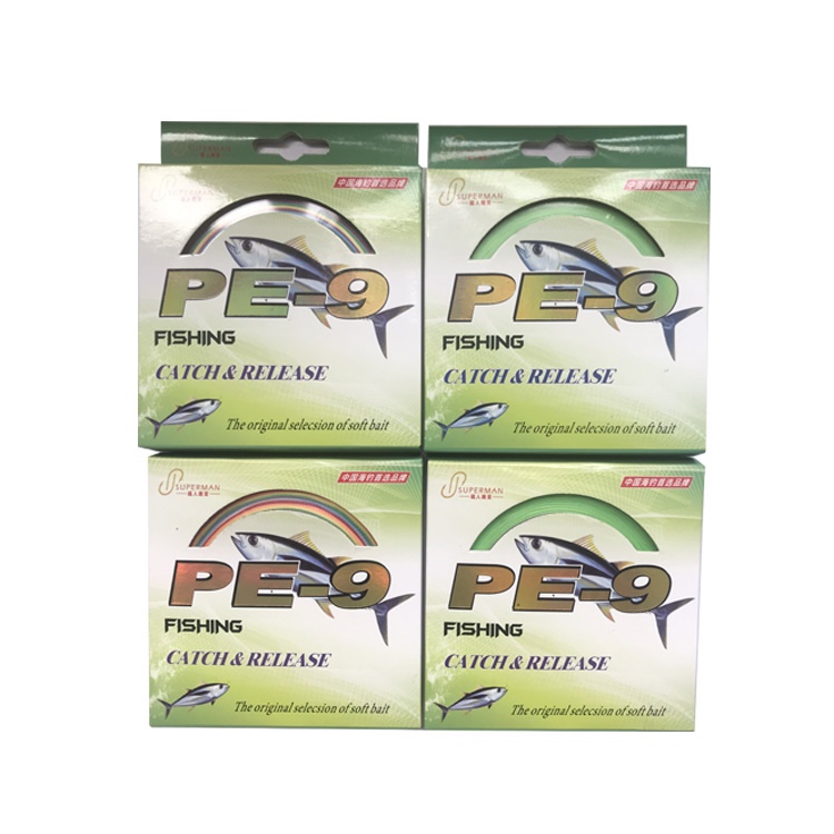 Japanese imported material 500m/300mv colorful invisible 9-braided PE line for sea fishing
