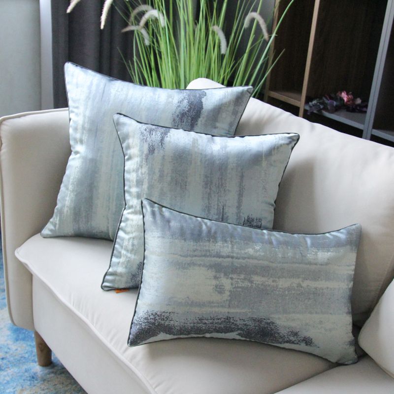 Landscape painting pillow cushion, light luxury, simple and modern European-style sofa pillow cover, home living room Specification image
