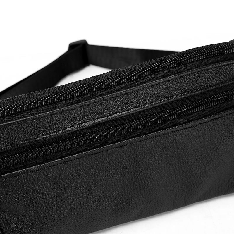 腰包男女真皮牛皮手机包多功能户外收银收钱商务休闲牛皮斜挎包腰包细节图