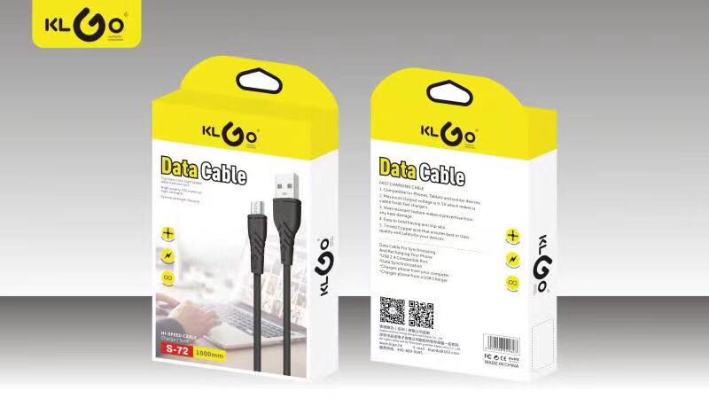 酷为KLGO品牌快速过2A数据线充电器S-71   S-72   S-73产品图