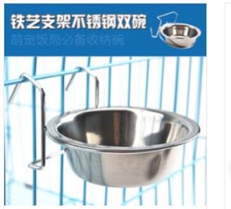 宠物不锈钢碗，挂式碗