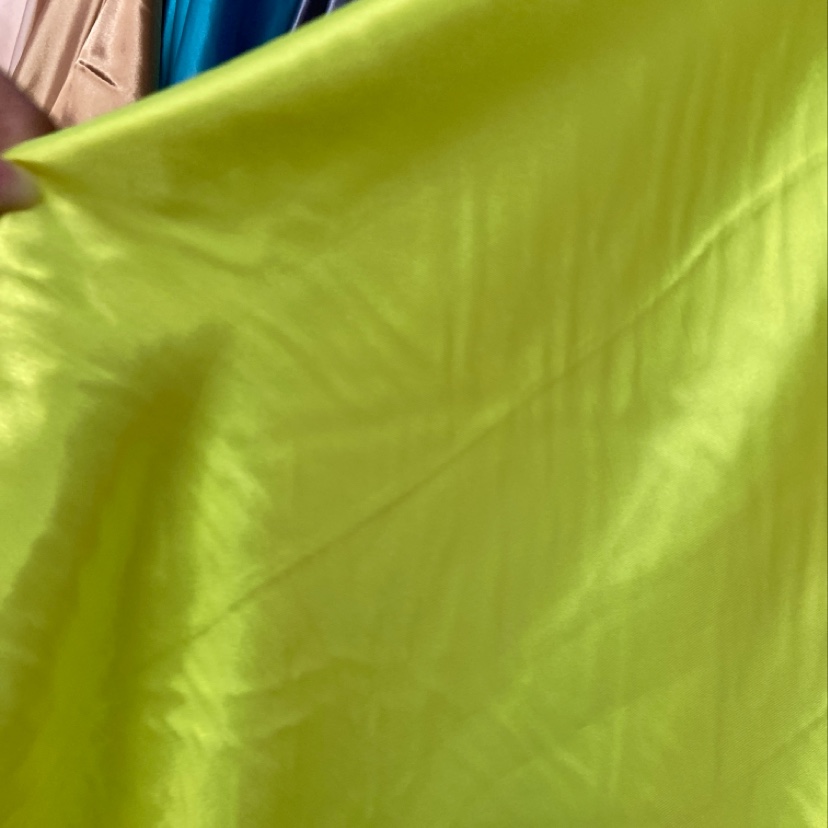 Yellow teine fabric for clothing, headwear, accessories and handicrafts