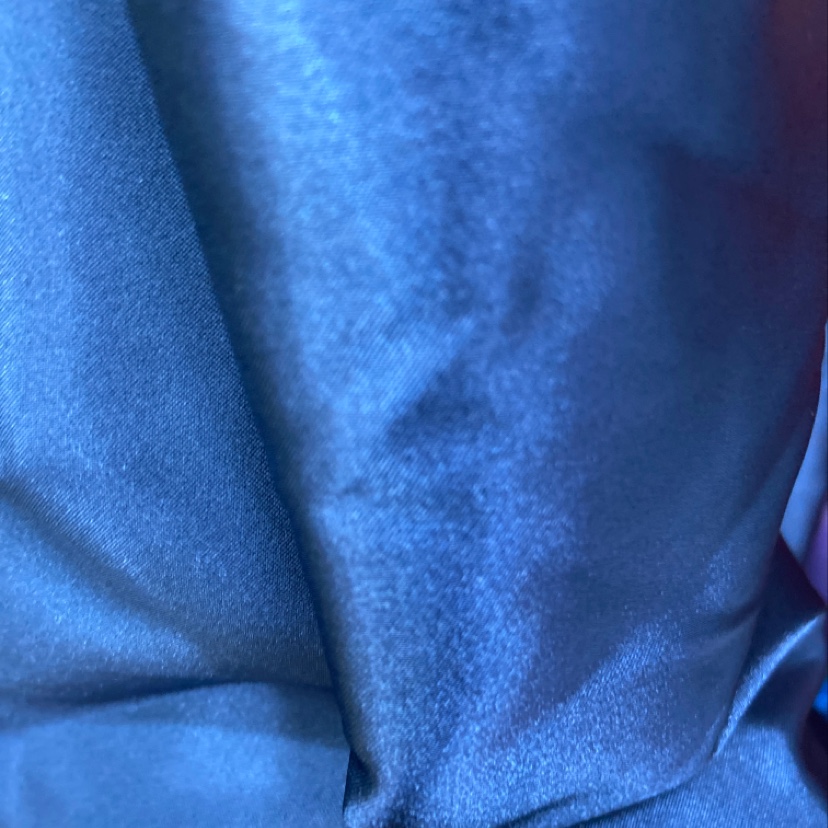 Navy blue stretch satin fabric for clothing, headwear, accessories and handicrafts Specification image