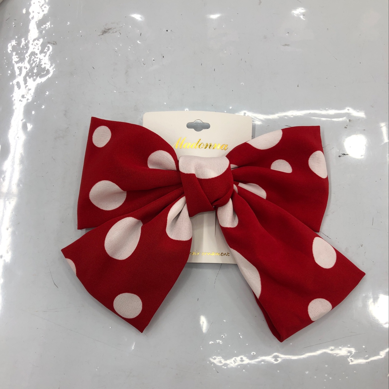 South Korea is large dot bowknot hairpin melting back of the head top clip web celebrity temperamental bangs top clip heirpiece big red thumbnail