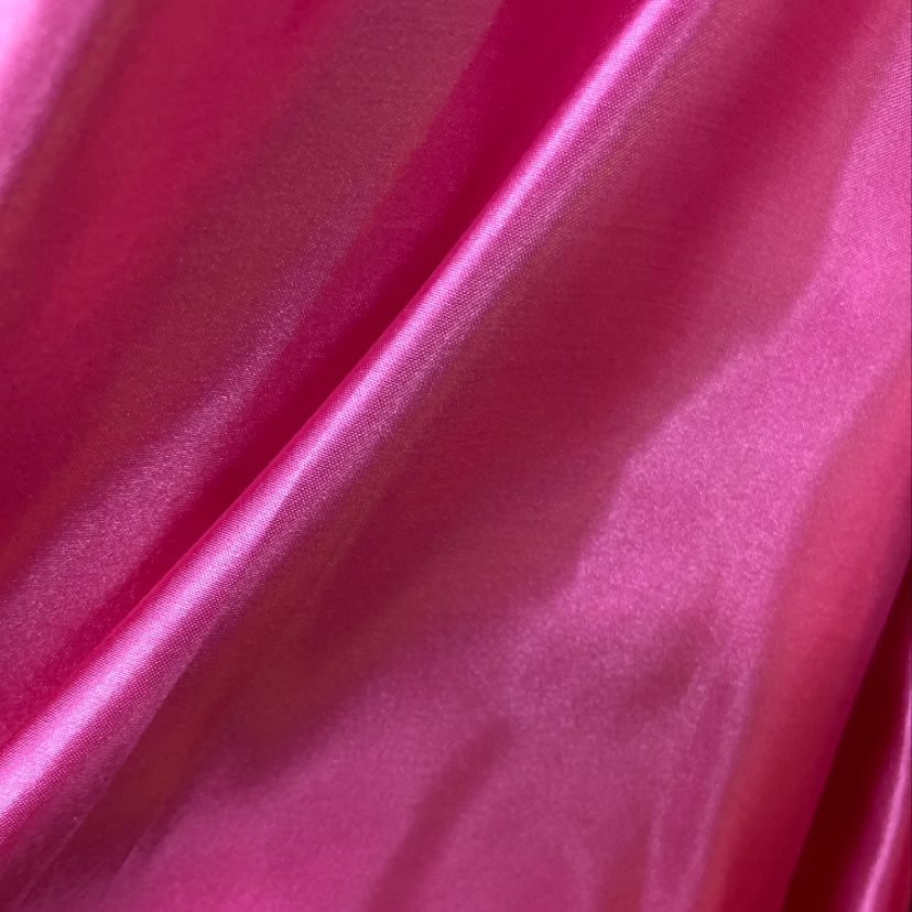 Pink satin fabric for clothing, headwear, accessories and handicrafts Specification image