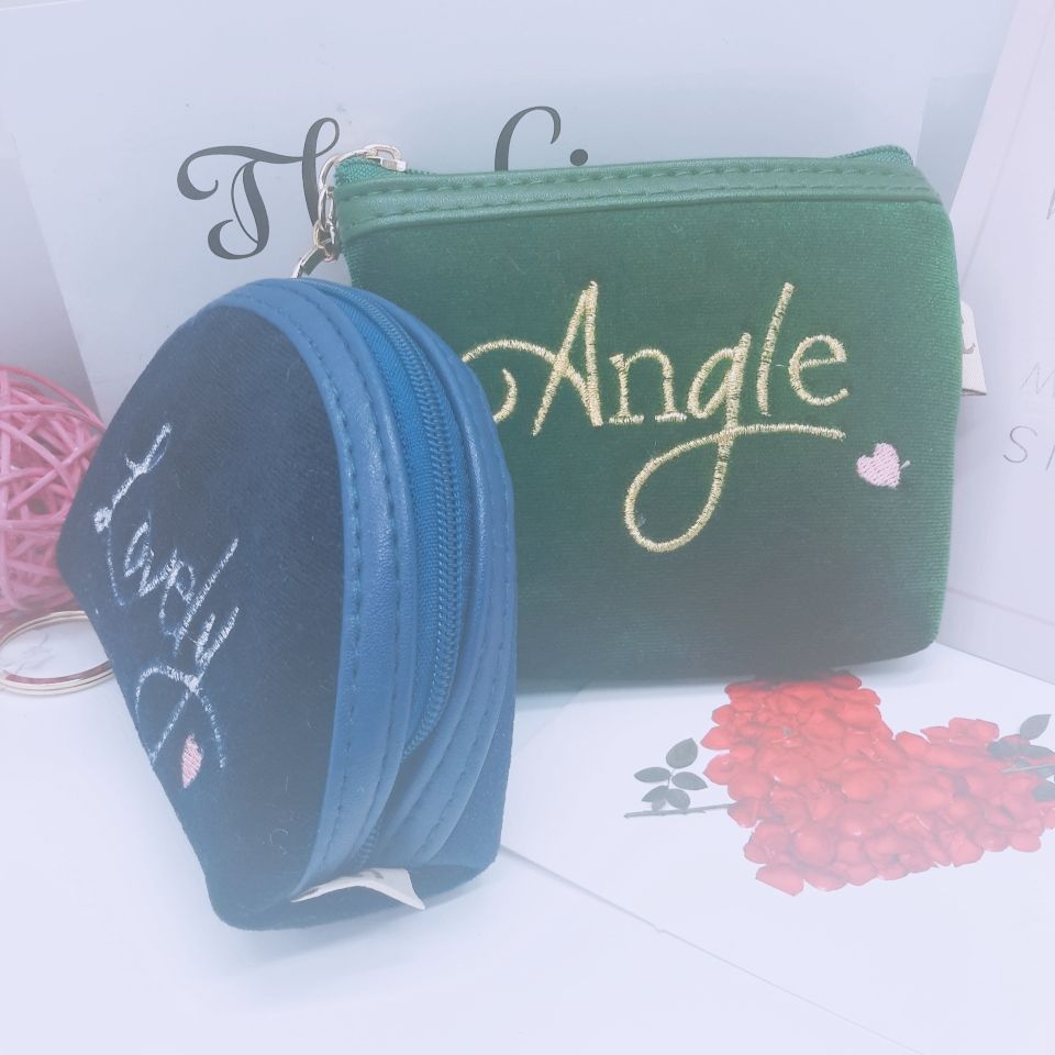 New love velvet half round change bag wholesale accessories details Picture
