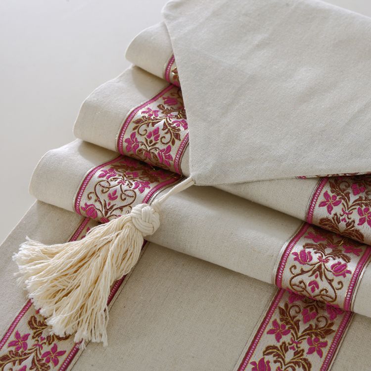 Japanese-style tablecloths, cotton and linen artistic tablecloths, Nordic simple and high-end coffee tables and table flags, rectangular desk tablecloths Item Picture