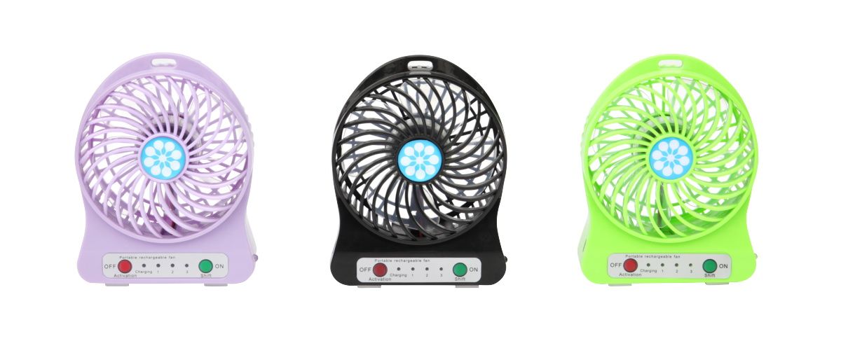 Hongjian Banana USB charging small fan brushless copper motor 1200mAh detail image 2