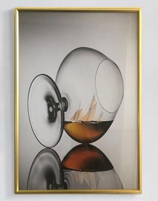 Yiwu City Fine Painting Decorative Painting 50X70cm Simple Frame Wine Glass Decorative Painting details Picture