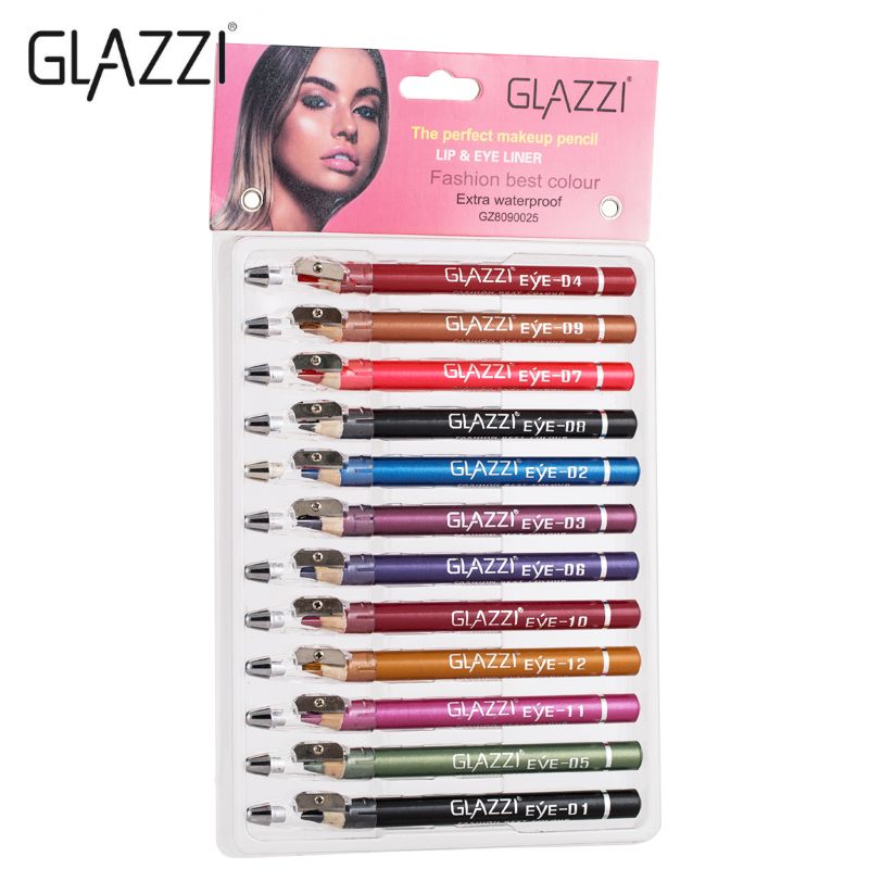 Glazzi眉笔带刀削木制眉笔眉粉防水防汗不脱色持久不晕染一字眉女批发 价格 库存 义乌小商品城