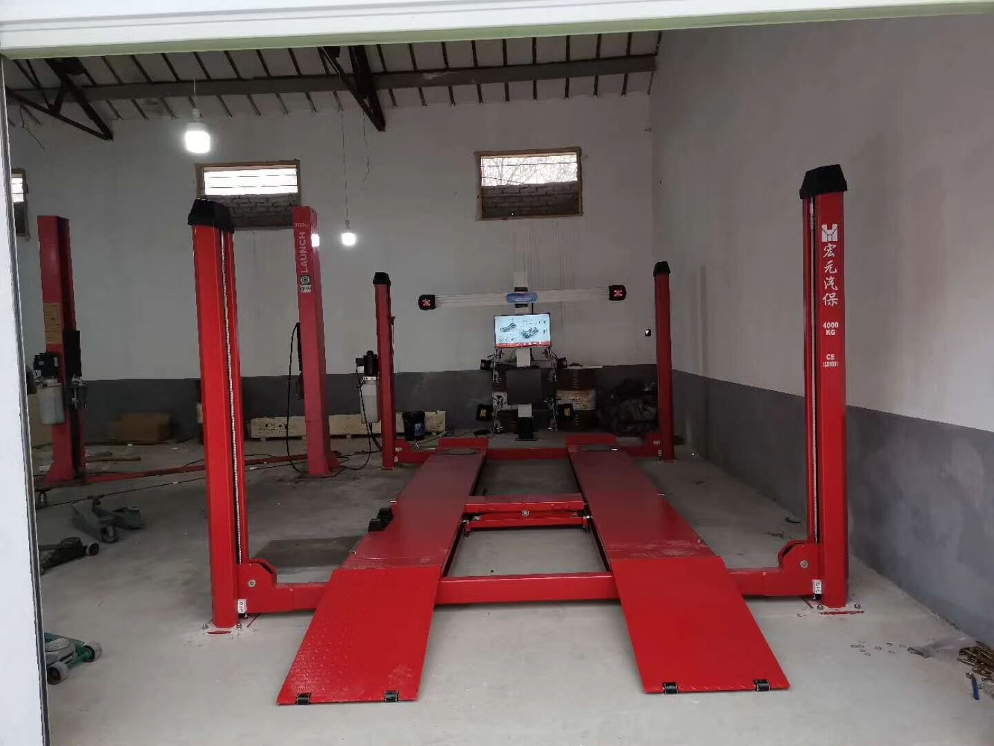 Four-column lift, automotive four-column elevator, automotive maintenance hydraulic equipment detail image 6