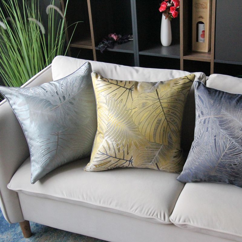 Luxurious sofa throw pillows, linen home living room cushion covers, office chair cushions, simple disassemblable and washable square pillows, waist cushions Item Picture