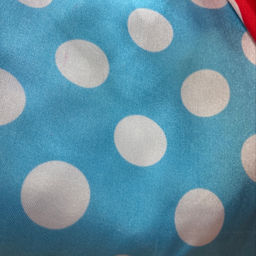 2.8 Polka dot sky blue fabric for clothing, headwear, accessories and handicrafts details Picture