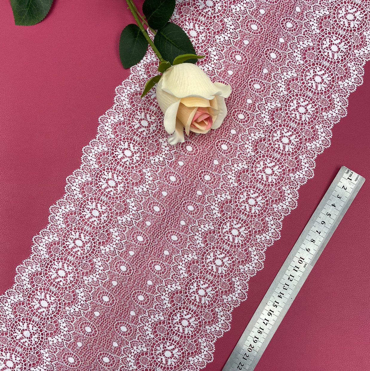DB2571(width 21CM) Lace, elastic lace, non-elastic lace, eyelash lace, lace fabric, clothing accessories, new style lace details Picture