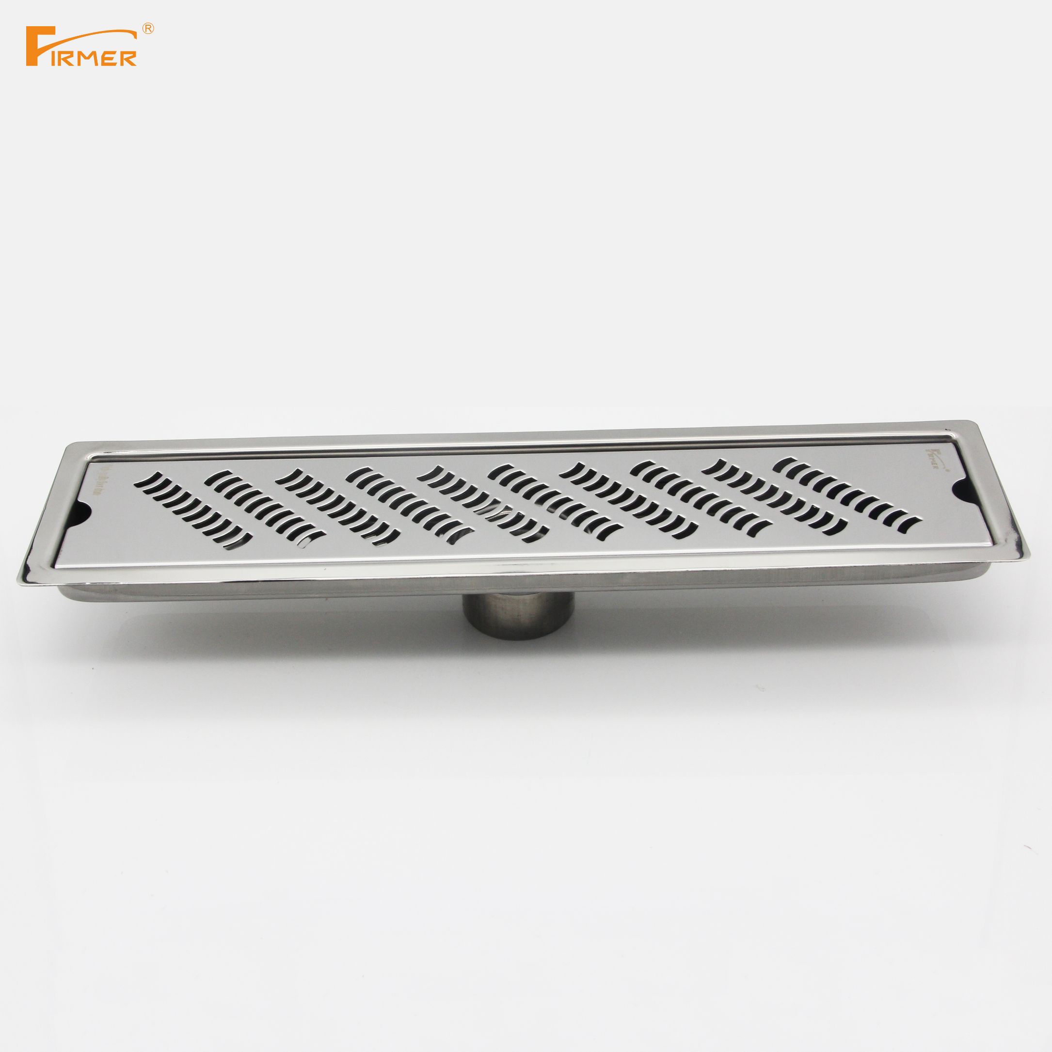 FIRMER 304 stainless steel light extended odor-proof floor drain 40cm rectangular invisible floor drain Specification drawing