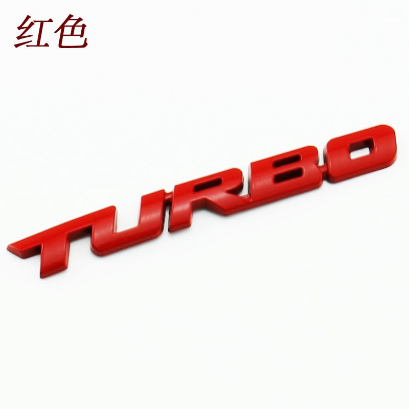 TURBO涡轮增压贴标 尾箱车标3D立体贴标 汽车车贴运动贴标大号详情1