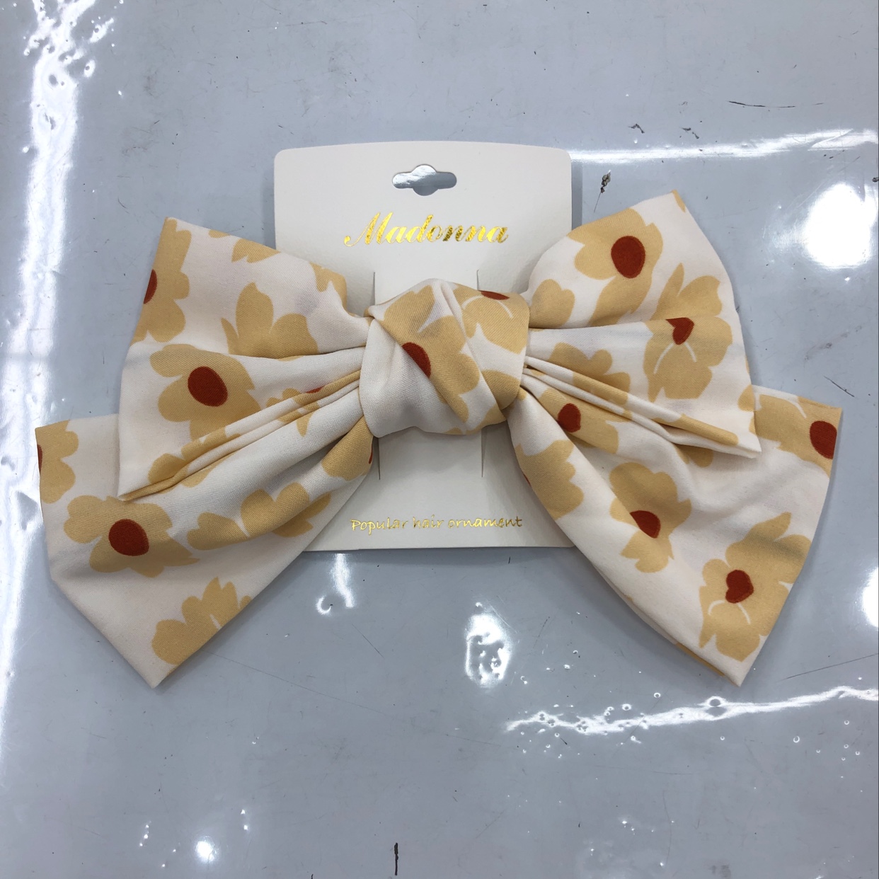 Girl heart web celebrity bow-hair clip super fairy headdle love broken flower spring clip back of the head Japanese hair ornaments white thumbnail