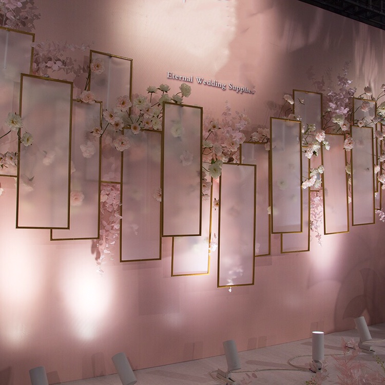 New Love River Background Wedding Props Wedding Supplies Aerial Pendant Ceiling Hanging Decoration Crystal Hotel Film Screen details Picture
