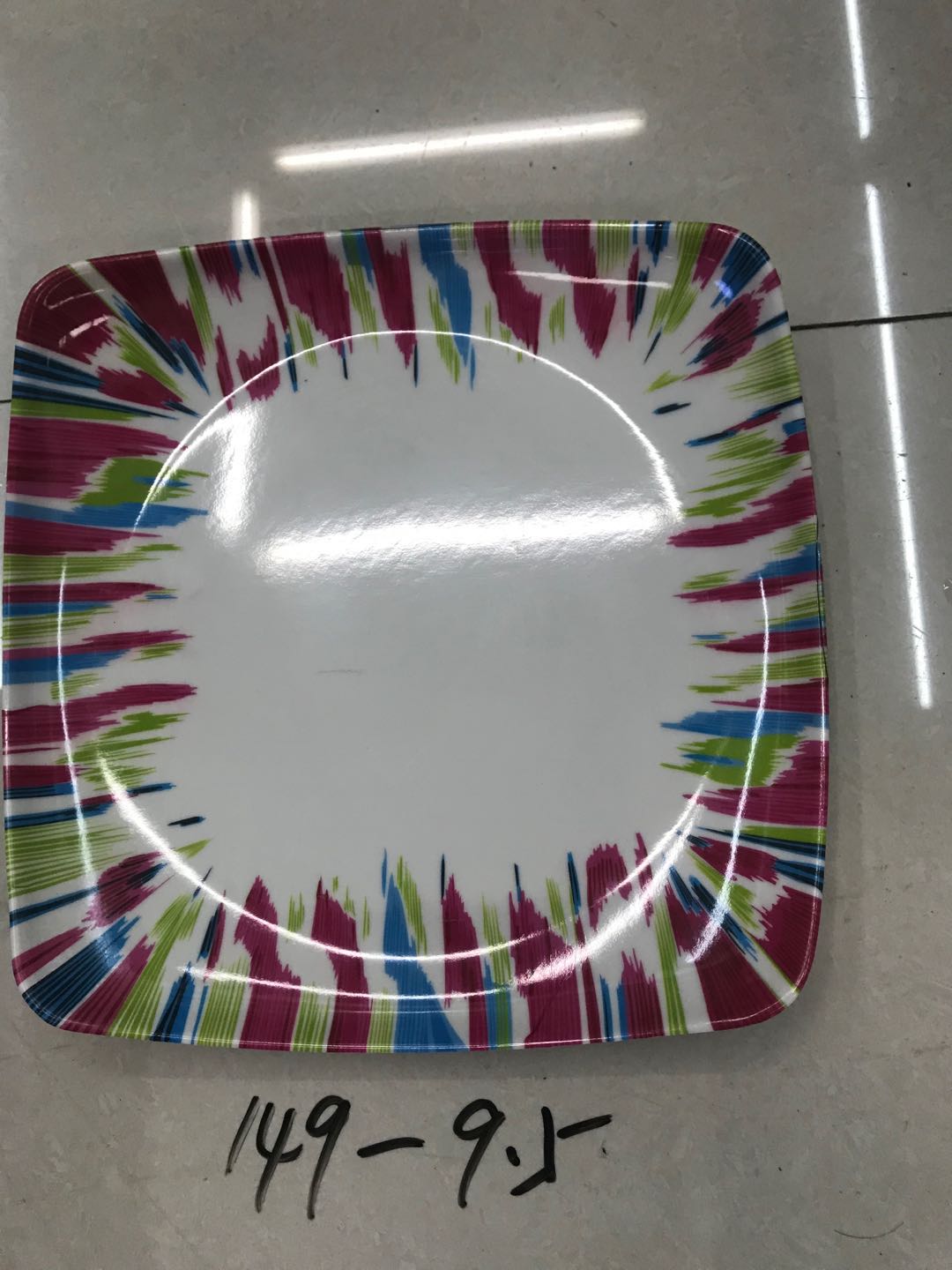 四方密胺餐盘149-9.5花