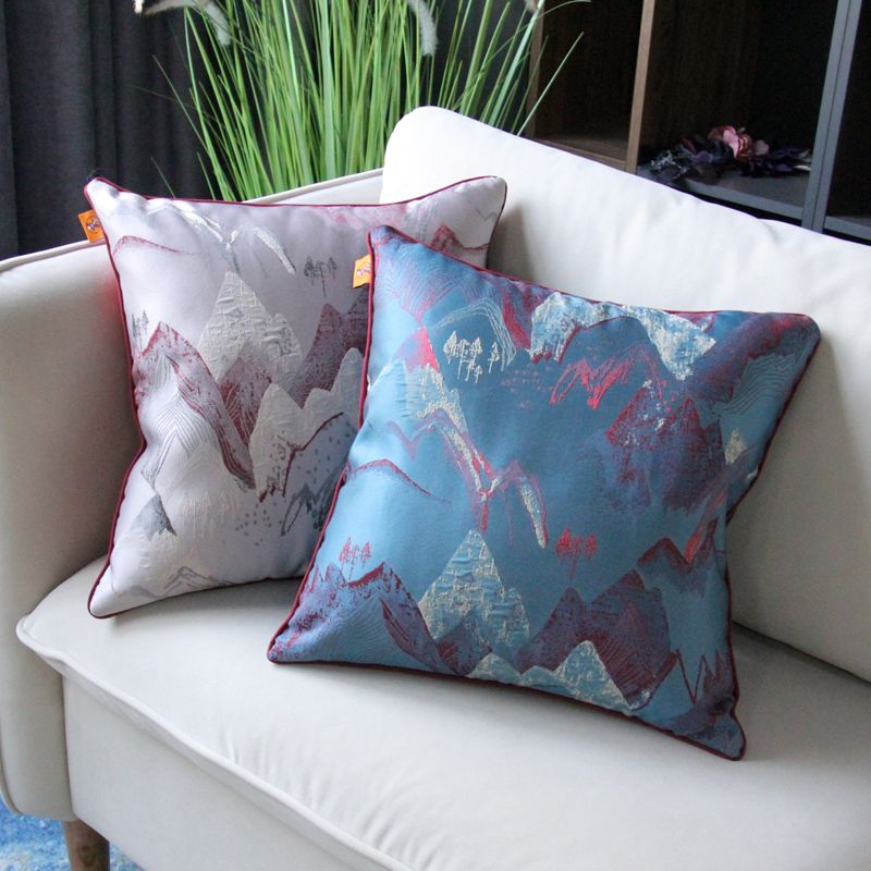 Light luxury, simple and modern European-style sofa pillowcase, home living room large pillow cover, waist pillow with core, custom-made details Picture