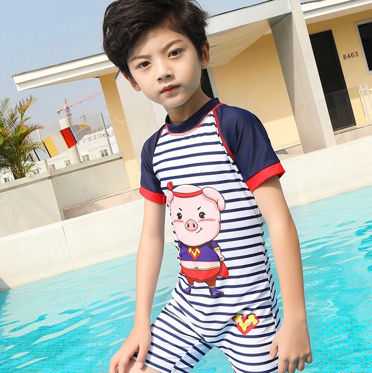 Bathing suit for children One-piece bathing suit for boys quick-dry cartoon swimsuit for cute boys Little boy bathing suit for children bathing in hot springs for children thumbnail