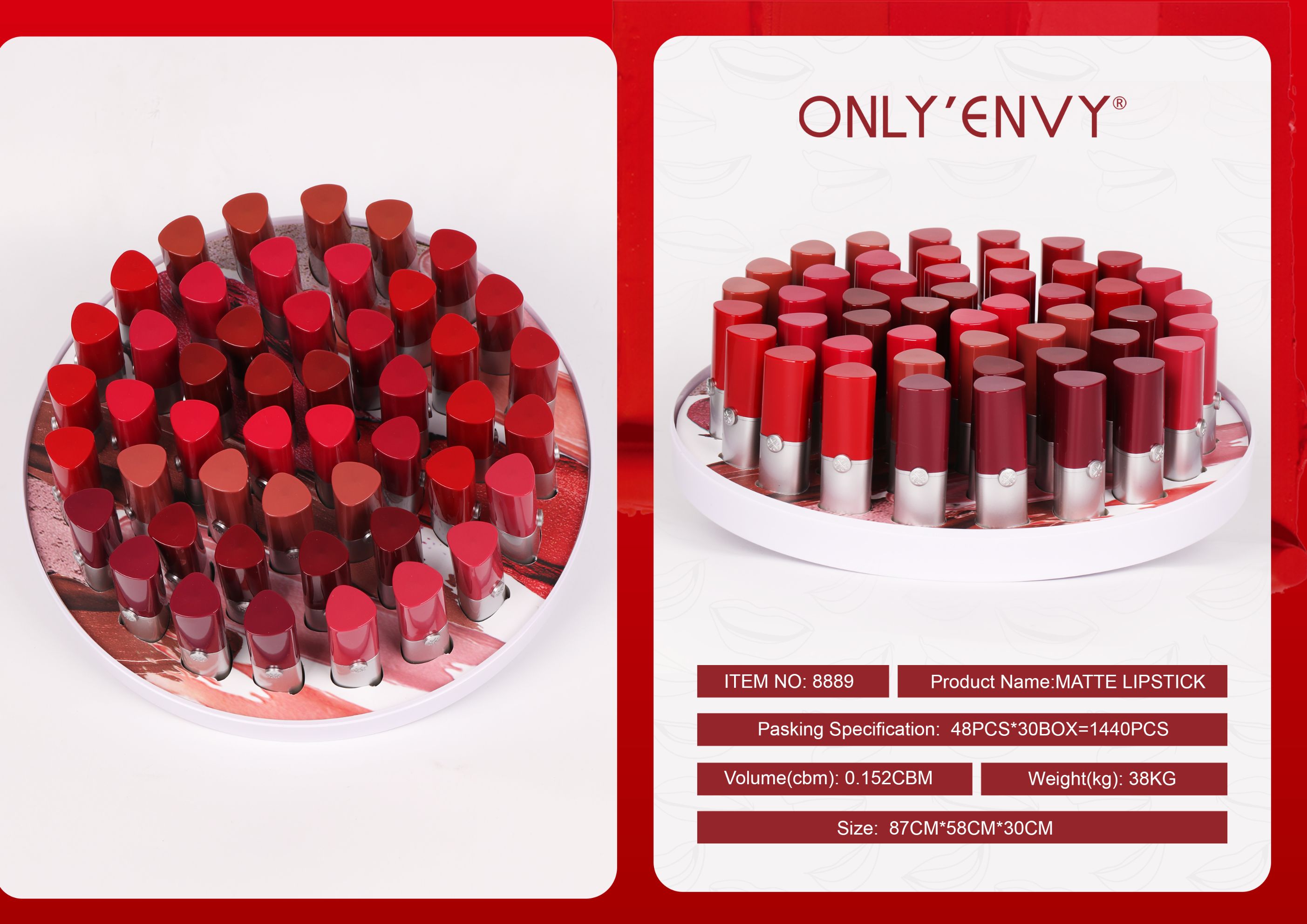 36支哑光口红36pcs packing matte color lipstick