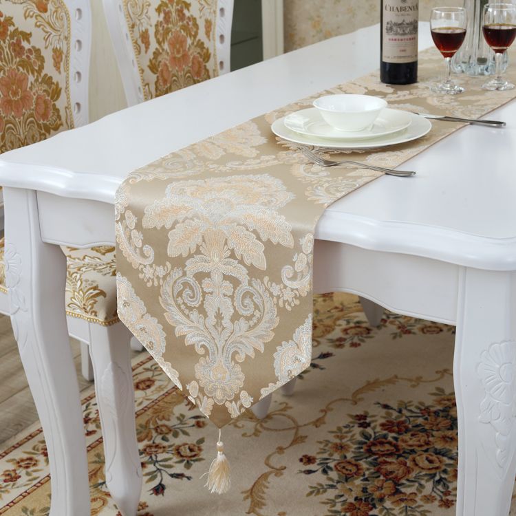 Chenier Country American-style table flag, waterproof fabric, table flag fabric, TV cabinet fabric, simple long tablecloth, thick tea flag details Picture