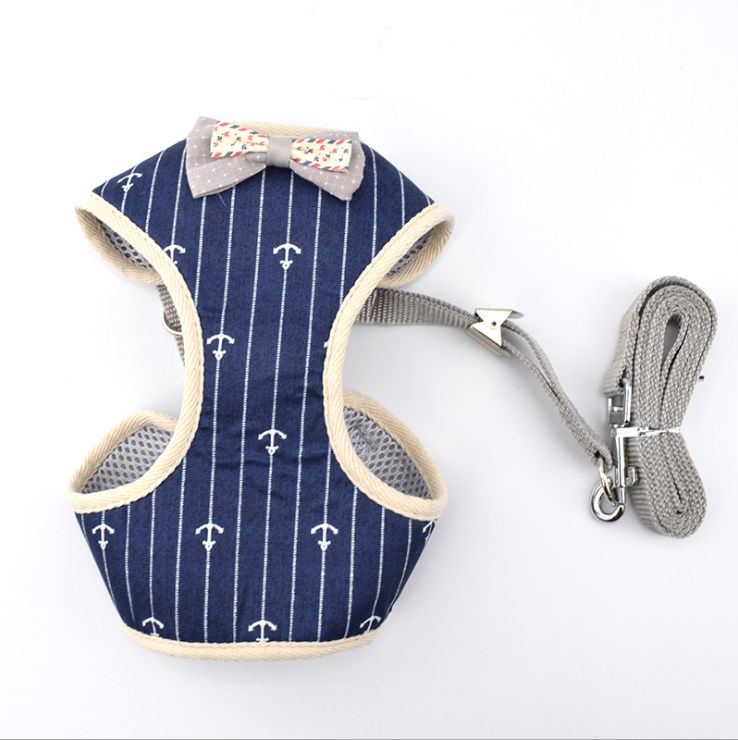 Dog leash harness adjustable small and medium pet leash vest chest harness leash thumbnail